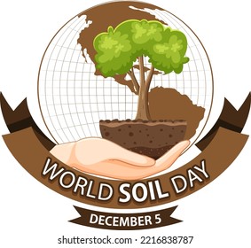 World soil day text for banner or poster design illustration