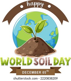 World soil day text for banner or poster design illustration