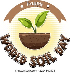 World soil day text for banner or poster design illustration