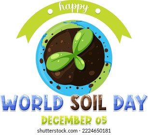 World soil day text for banner or poster design illustration