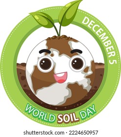 World soil day text for banner or poster design illustration