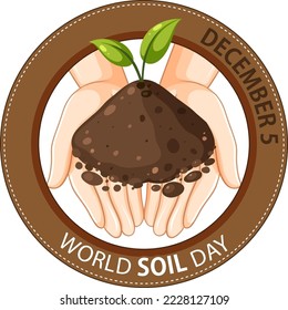 World soil day text for banner or poster design illustration