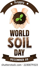 Texto del Día Mundial del Suelo para la ilustración del diseño de pancartas o carteles