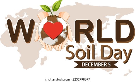 World soil day text for banner or poster design illustration