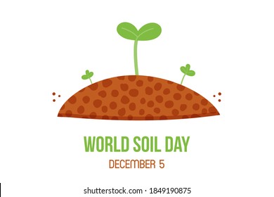 World Soil Day vector cartoon style card, illustration.
