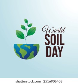 World Soil Day vector design template good for celebration usage. World Soil Day design. flat design. eps 10. 