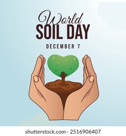 World Soil Day vector design template good for celebration usage. World Soil Day design. flat design. eps 10. 