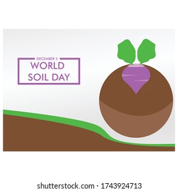 fondo de la ilustración del vector del día del suelo mundial. pancarta, afiche.