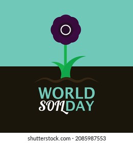 world soil day vector on blue background.template for banner, poster, flyer