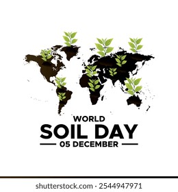 World Soil Day (WSD) Vector Illustration, greeting card, poster, banner, World Soil Day December 05 Background Vector Illustration