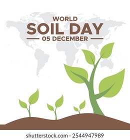 World Soil Day (WSD) Vector Illustration, greeting card, poster, banner, World Soil Day December 05 Background Vector Illustration