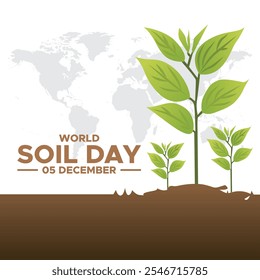 Dia Mundial do Solo (WSD) Ilustração vetorial, cartão de saudação, cartaz, banner, Dia Mundial do Solo dezembro de 05 Ilustração vetorial de fundo
