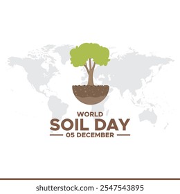 World Soil Day (WSD) Vector Illustration, greeting card, poster, banner, World Soil Day December 05 Background Vector Illustration