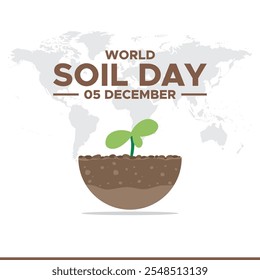 World Soil Day (WSD) Vector Illustration, greeting card, poster, banner, World Soil Day December 05 Background Vector Illustration