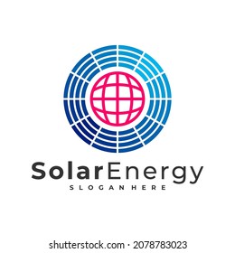 World Solar logo vector template, Creative Sun energy logo design concepts