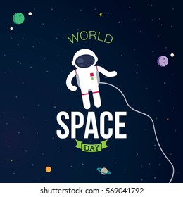 World Space Day Vector Illustration.
