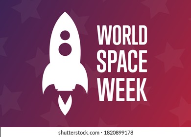 Weltraumwoche. Urlaubskonzept. Vorlage für Hintergrund, Banner, Karte, Poster mit Texteinschrift. Vektorgrafik EPS10