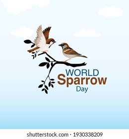 World Sparrow Day. abstract background