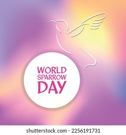 WORLD SPARROW  day. Design suitable for greeting card poster and banner