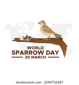 World Sparrow Day, held on 20 March. Vector illustration of the date of sparrows. Cute sparrow card for sparrow day.
World Sparrow Day. abstract background.