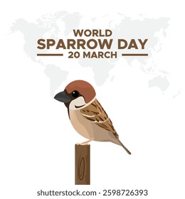World Sparrow Day, held on 20 March. Vector illustration of the date of sparrows. Cute sparrow card for sparrow day.
World Sparrow Day. abstract background.