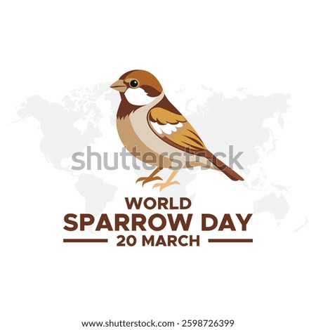 World Sparrow Day, held on 20 March. Vector illustration of the date of sparrows. Cute sparrow card for sparrow day.
World Sparrow Day. abstract background.
