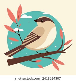 Día Mundial del Espinazo. Afiche de la primavera de Hola. Ave dibujado a mano. Ilustración del vector
