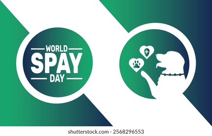 World Spay Day background template. Perfect for banners, cards, posters, and social media . Vector design with text inscription and classic color for a professional look