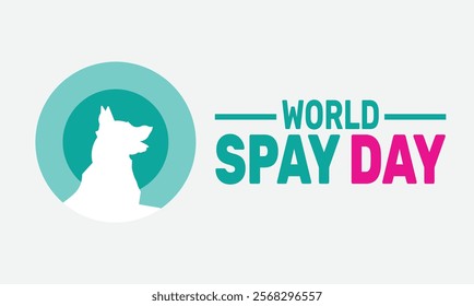 World Spay Day background template. Perfect for banners, cards, posters, and social media . Vector design with text inscription and classic color for a professional look