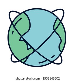 World sphere design, Planet continent earth world globe ocean and universe theme Vector illustration