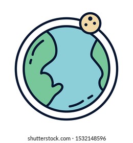 World sphere design, Planet continent earth world globe ocean and universe theme Vector illustration