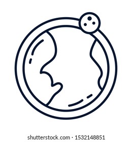 World sphere design, Planet continent earth world globe ocean and universe theme Vector illustration
