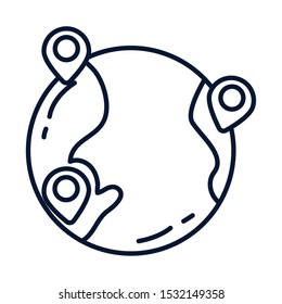 World sphere design, Planet continent earth world globe ocean and universe theme Vector illustration