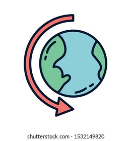World sphere design, Planet continent earth world globe ocean and universe theme Vector illustration