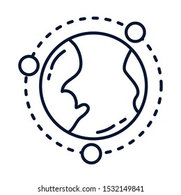 World sphere design, Planet continent earth world globe ocean and universe theme Vector illustration