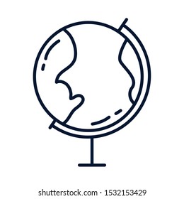 World sphere design. Planet continent earth world globe ocean and universe theme. Vector illustration.