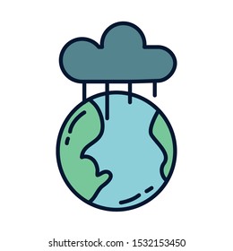 World sphere design. Planet continent earth world globe ocean and universe theme. Vector illustration.