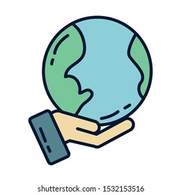 World sphere design. Planet continent earth world globe ocean and universe theme. Vector illustration.