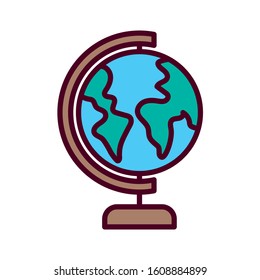 World sphere design, Planet continent earth globe ocen sea universe science and map theme Vector illustration