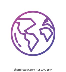 World sphere design, Planet continent earth globe ocen sea universe science and map theme Vector illustration