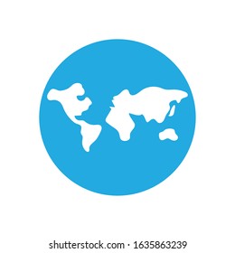 World sphere design, Planet continent earth globe ocen sea universe science and map theme Vector illustration