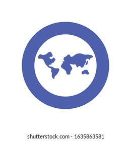 World sphere design, Planet continent earth globe ocen sea universe science and map theme Vector illustration