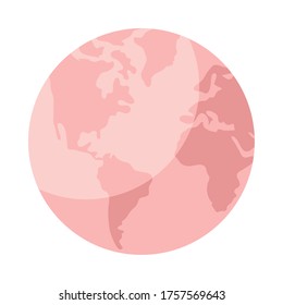 Diseño de esfera mundial, Planet continental Earth y globo Tema Vector ilustración