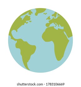 Diseño de esfera mundial, Planet continental Earth y globo Tema Vector ilustración