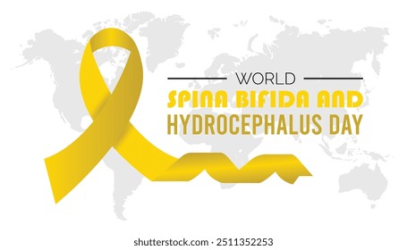 World Spina Bifida and Hydrocephalus Day is observed every year on October. Medical Healthcare Awareness concept. background, placard, banner template Vector illustration design.