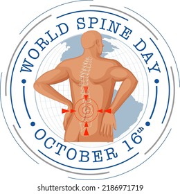 World Spine Day Banner Design illustration