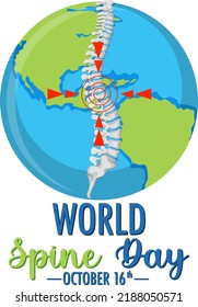 World Spine Day Banner Design illustration