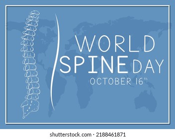 World Spine Day Banner Design illustration