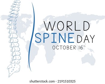 World Spine Day Banner Design illustration