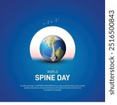 world spine day. world spine day creative poster, banner, social media post, background, template, postcard design etc. 